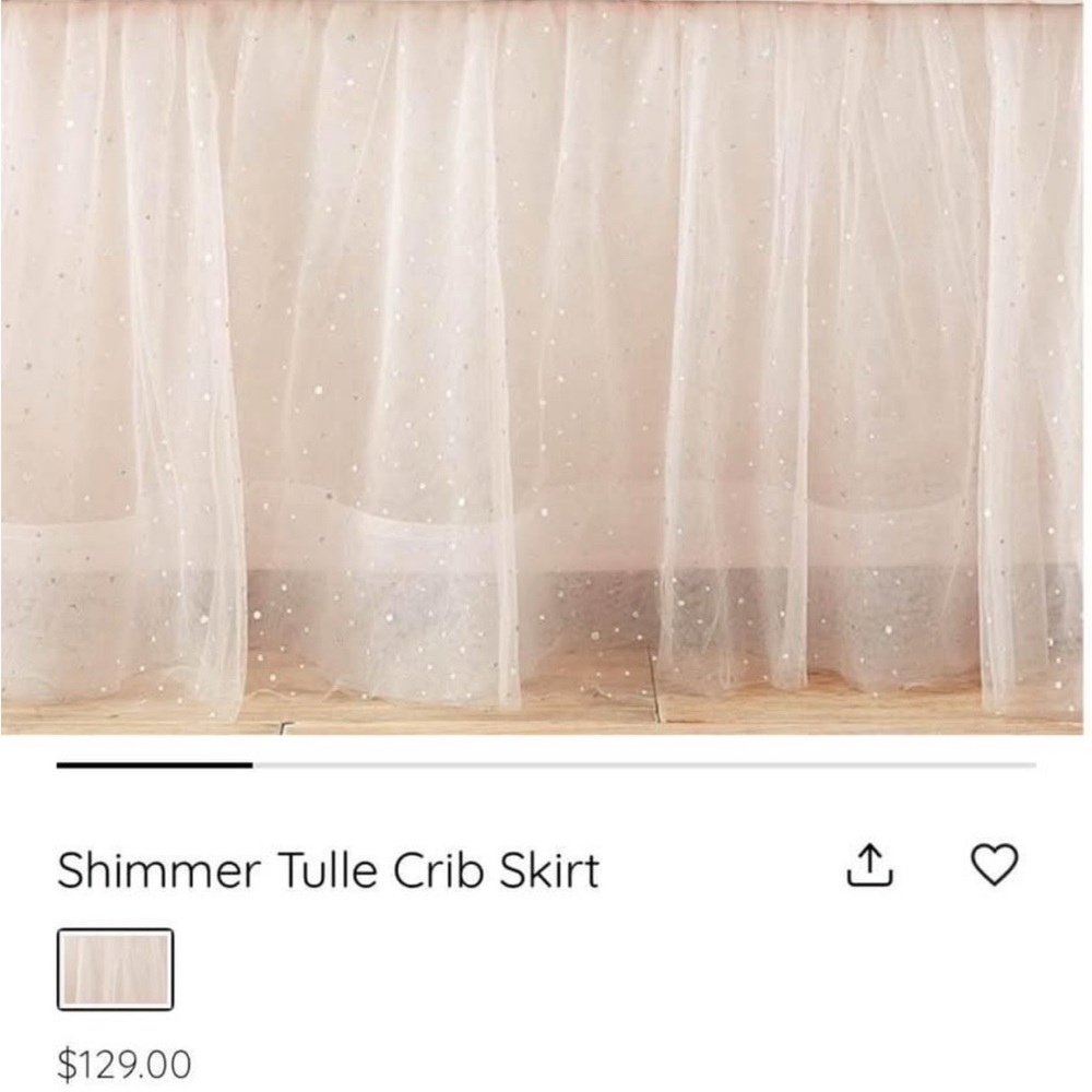 Pottery barn kids tulle crib skirt